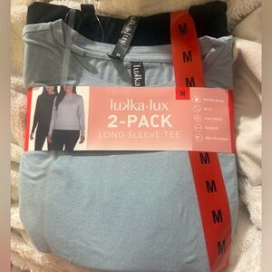 NWT Lukka Lux 2-Pack Long Sleeve Tees SZ MD $50 Retail!